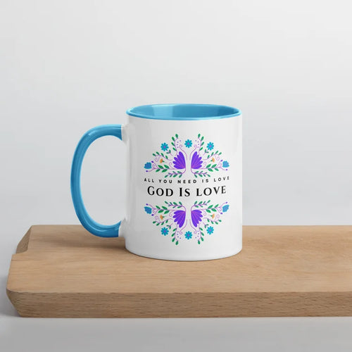 God is Love Mug with Color Inside