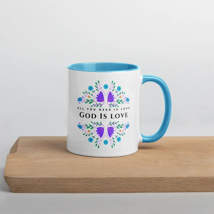 God is Love Mug with Color Inside